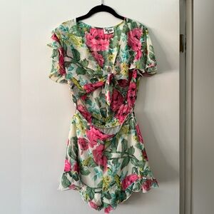 Show Me Your Mumu Floral Cut-Out Romper